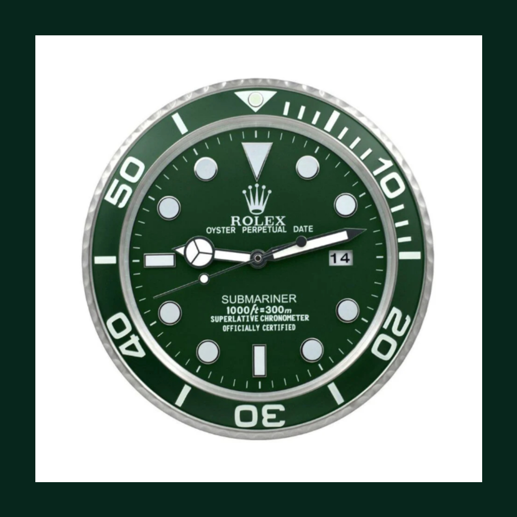 Submariner Green Dial & Bezel Wall Clock