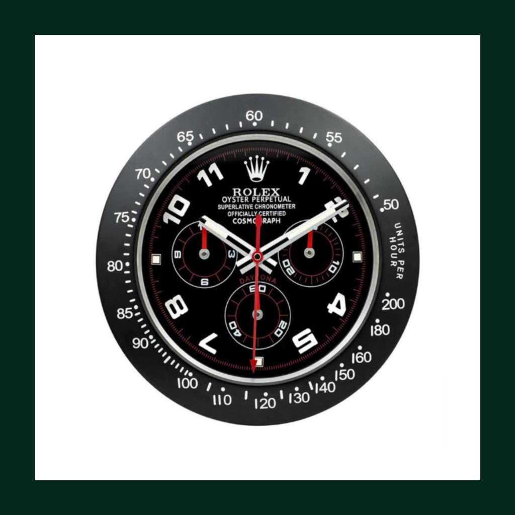 Daytona Cosmograph Black Dial Arabic Numerals Wall Clock