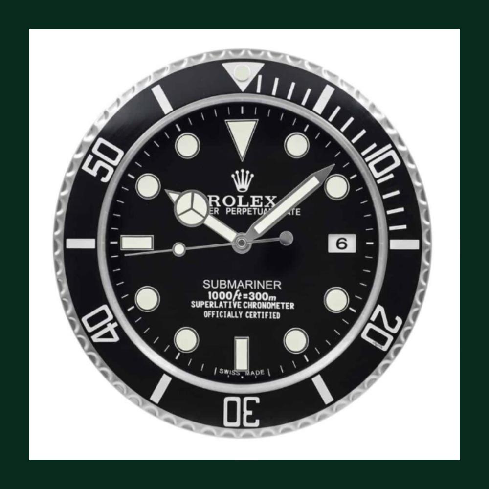 Submariner Black Dial Wall Clock