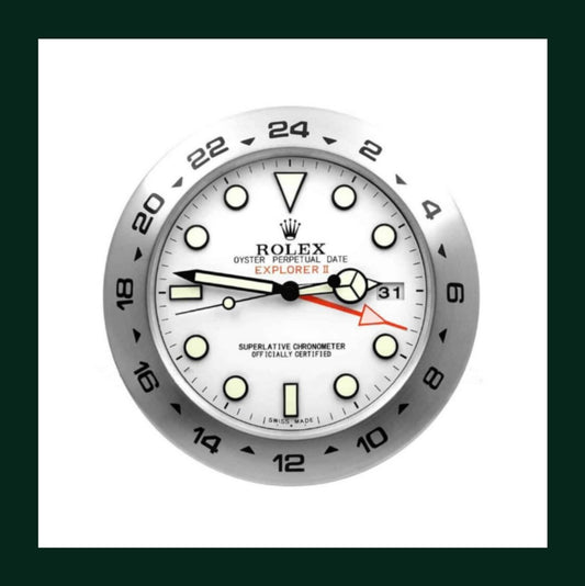 Explorer II Polar White Dial Wall Clock