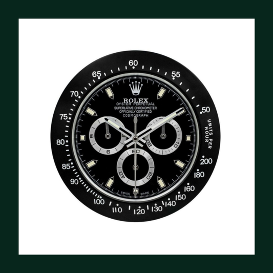Daytona Cosmograph Black Dial Black Bezel Wall Clock