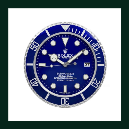 Submariner Blue Dial & Bezel Wall Clock
