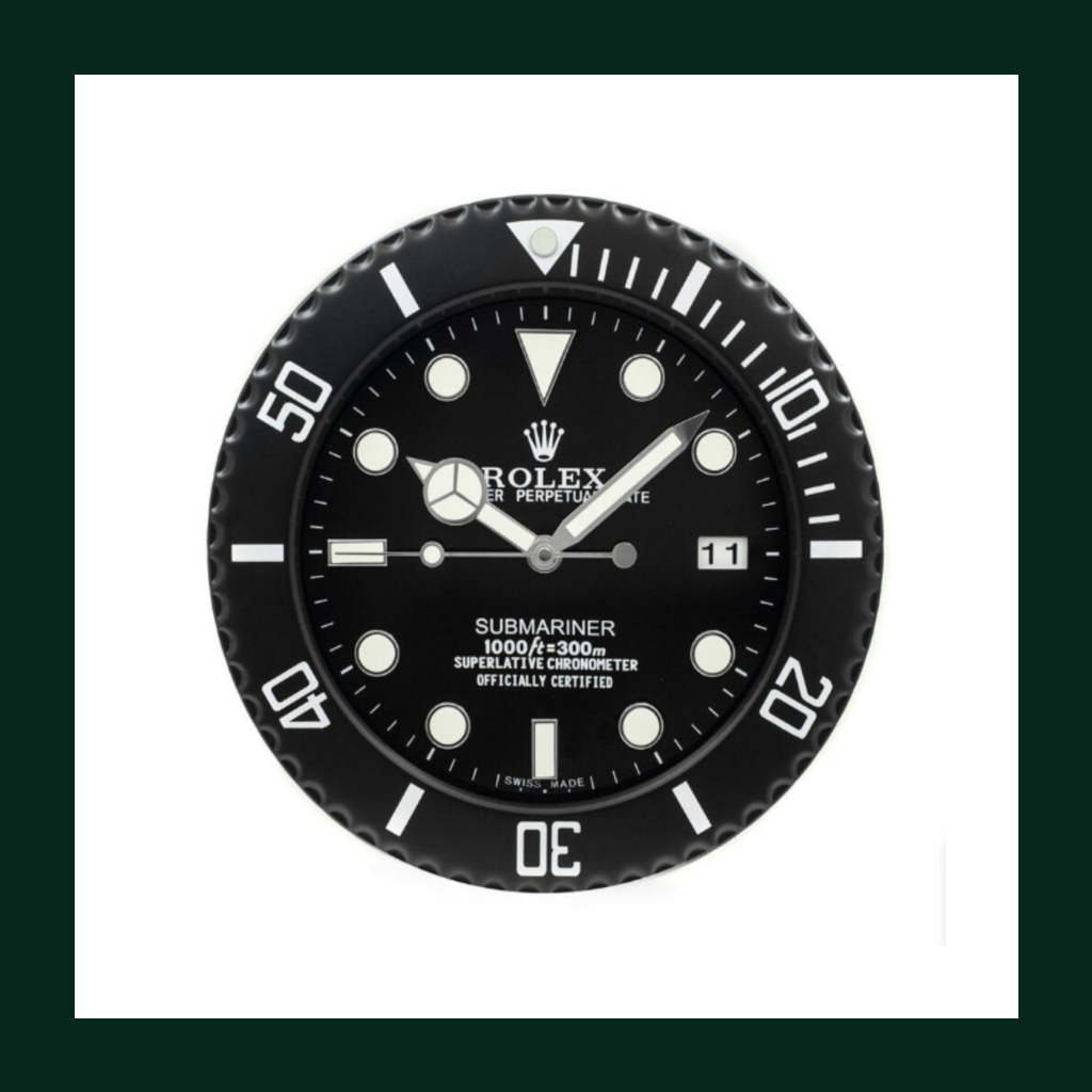 Submariner Black Dial & Black Bezel Wall Clock