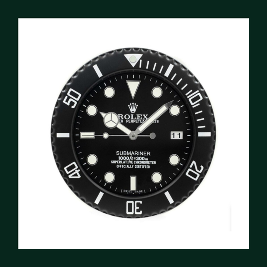 Submariner Black Dial & Black Bezel Wall Clock