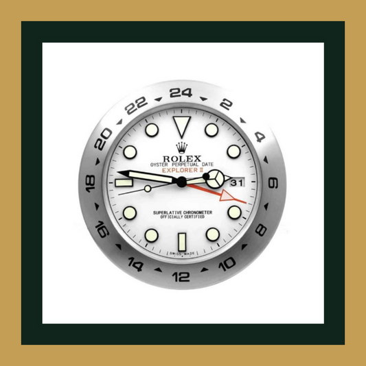 Swiss Quality Explorer II White Dial Wall Clock