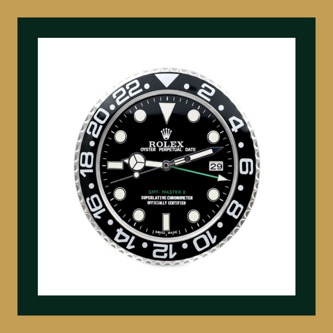 Swiss Quality GMT-Master II Black & White Wall Clock