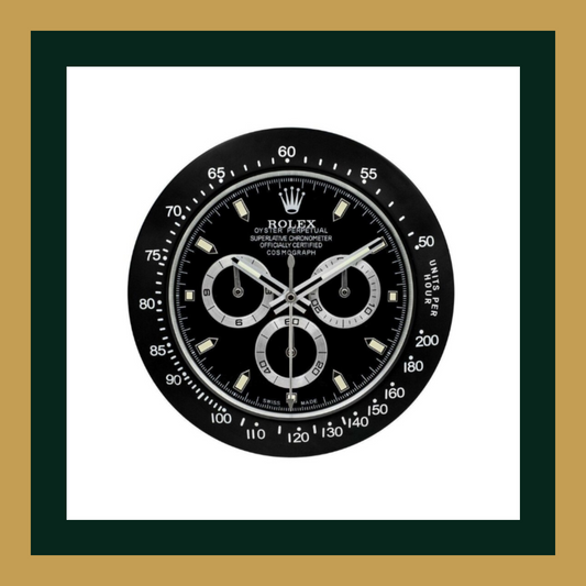 Swiss Quality Daytona Black Dial Wall Clock