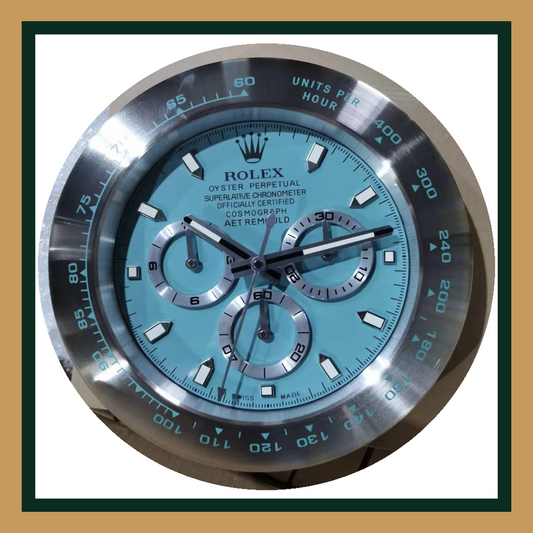 Swiss Quality Daytona Blue Tiffany Wall Clock