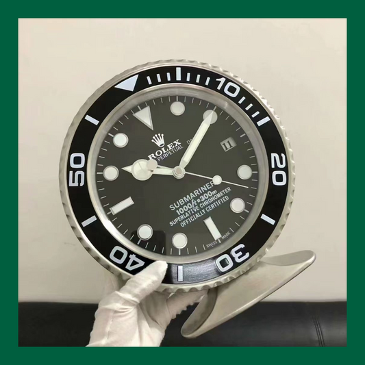 Submariner Black Table Clock
