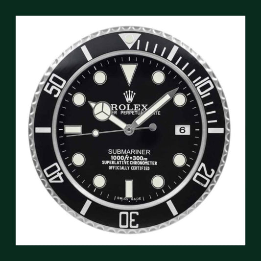 Submariner Black Dial Wall Clock